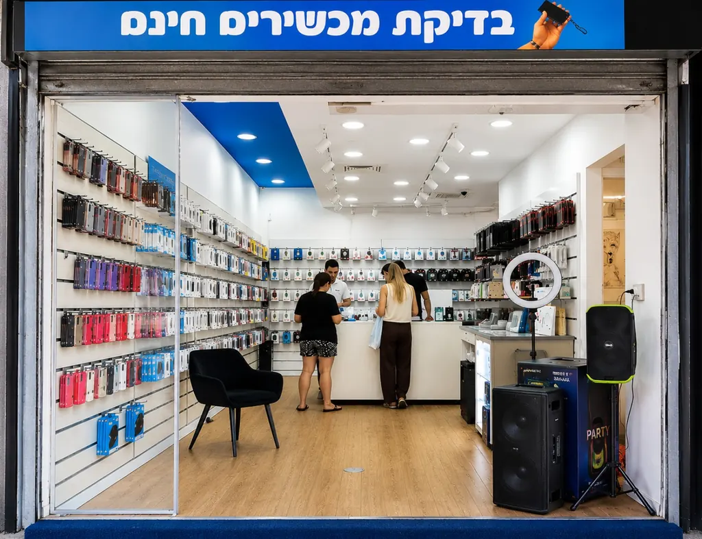 חזית חנות הסלולר אפליקציה ברעננה